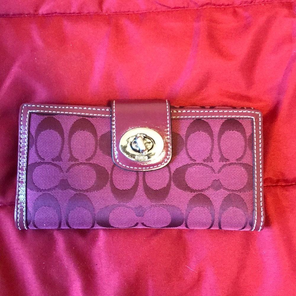 Maroon Coach wallet